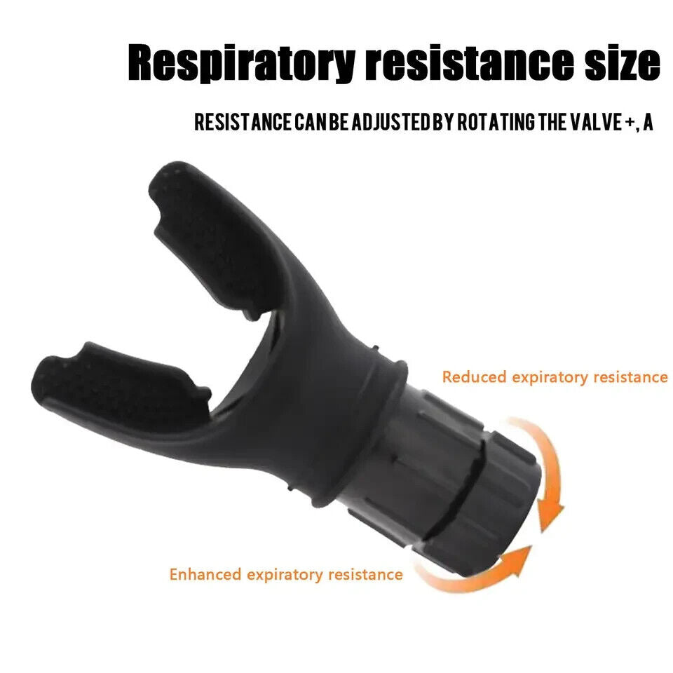 Silicone Breathing Exercise Device, Lung Breath Trainer, Respirator Mouthpiece